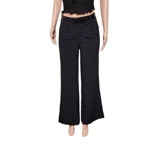 Women's high-waist black casual bootcut pants 10/M